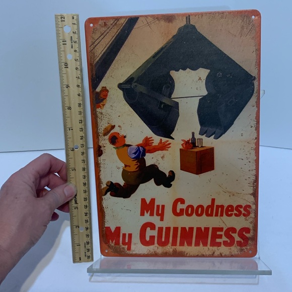 GUINNESS Sign metal 12” by 8” My Goodness - Picture 6 of 11